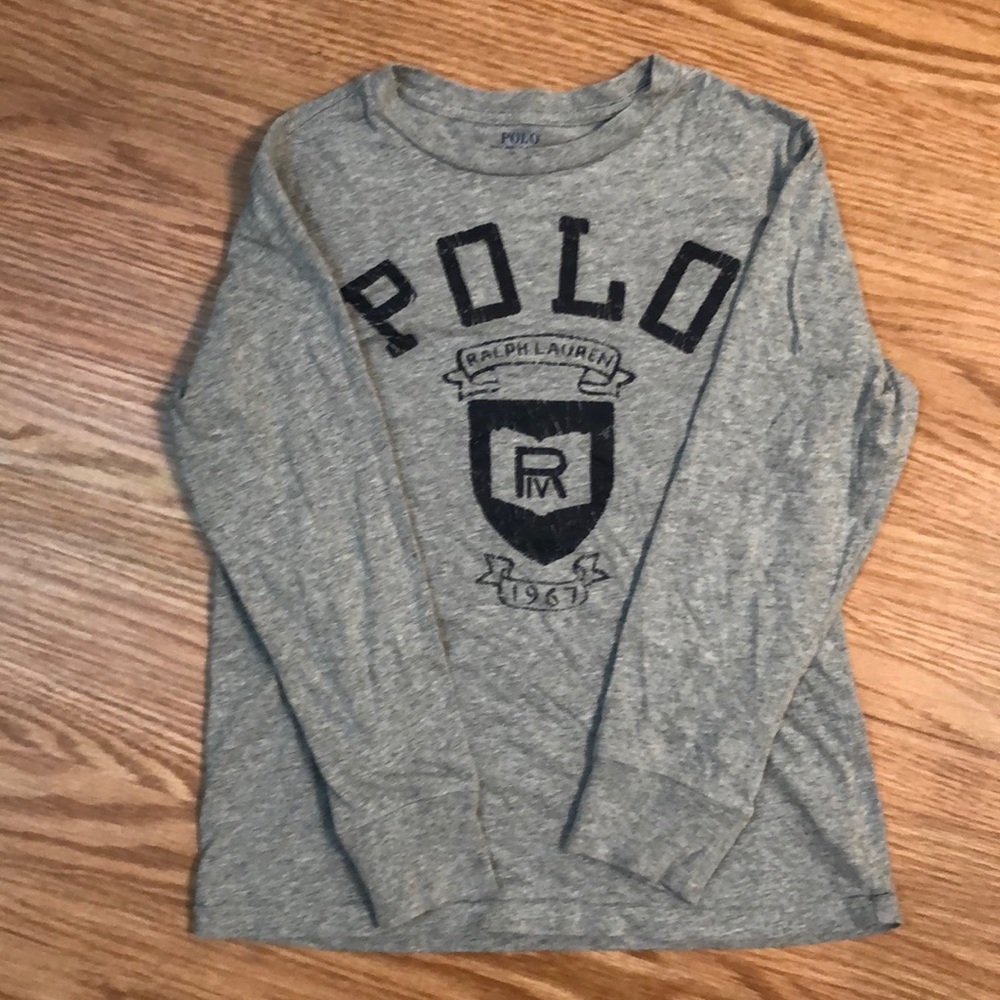 Boys Polo Long Sleeve Shirt Size Small